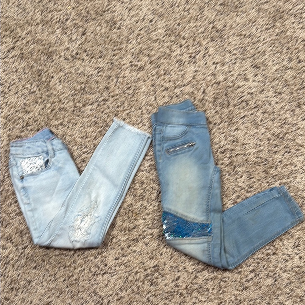 Girls size 7 bundle of two jeans